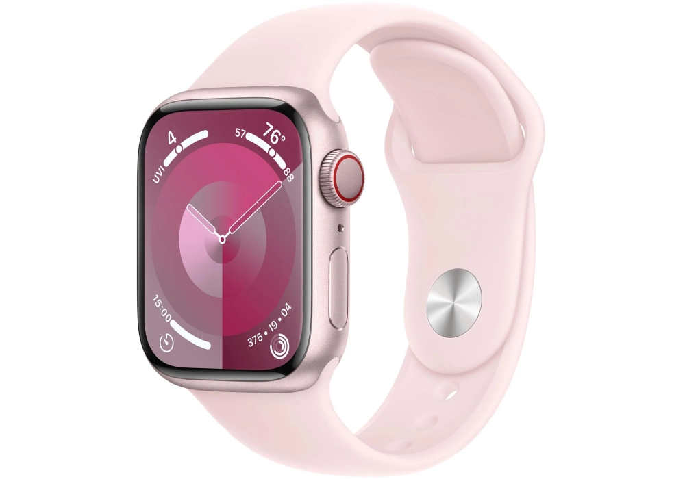 Apple Watch Series 9 41 mm LTE Alu Rose Sport Rose pâle S/M