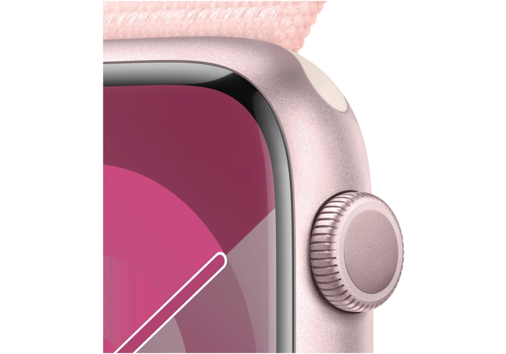 Apple Watch Series 9 45 mm Alu Rose Loop Rose pâle