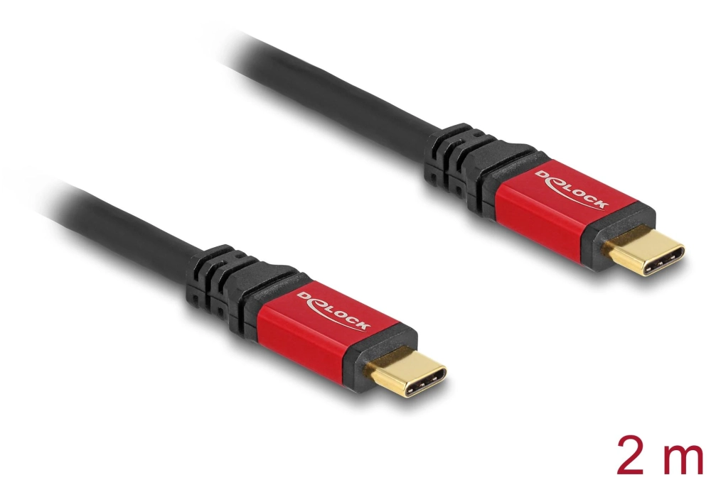 Delock Câble USB 5 Gbps PD 3.0 100 W USB C - USB C 2 m