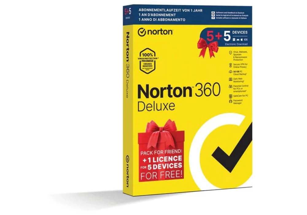 Norton Norton 360 Deluxe Box, 5+5 Dispositif, 1 an