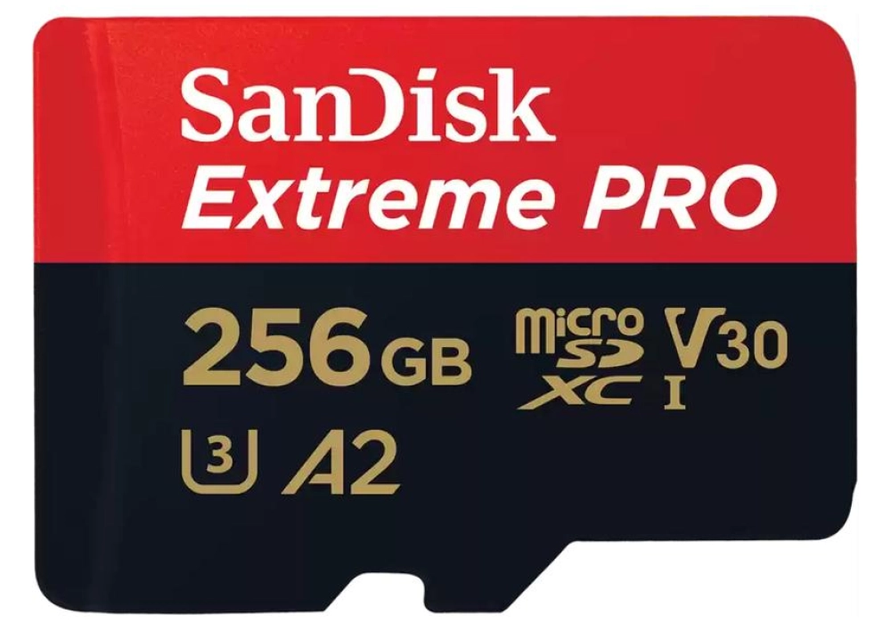 SanDisk Extreme Pro microSDXC UHS-I A2 Class V30 (2022) -  256GB