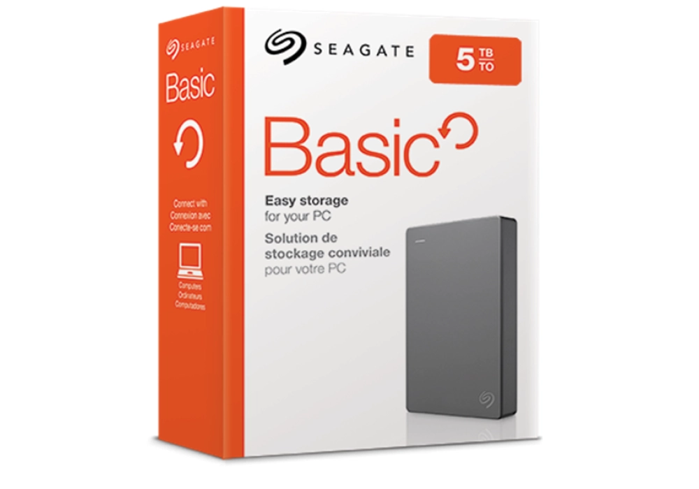 Seagate Basic Portable Hard Drive USB 3.0 - 5.0 TB 