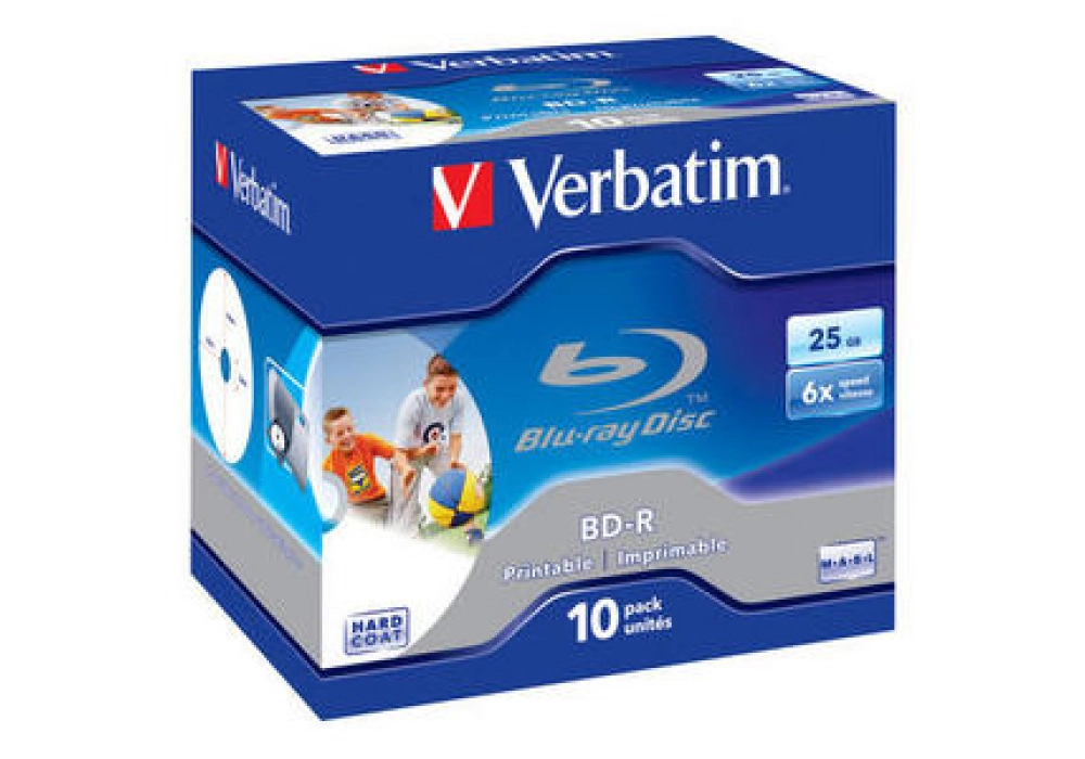Verbatim Blu-ray BD-R SL 6x Printable - Pack of 10