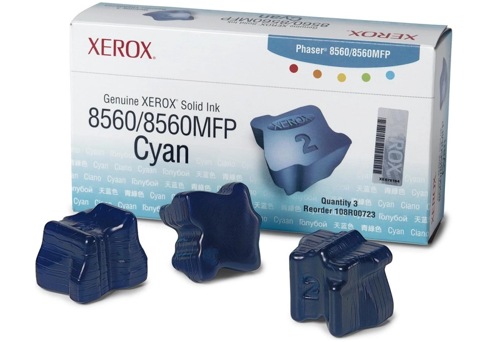 Xerox Solid Ink - Phaser 8560/8560MFP - ColorStix - Cyan (3)