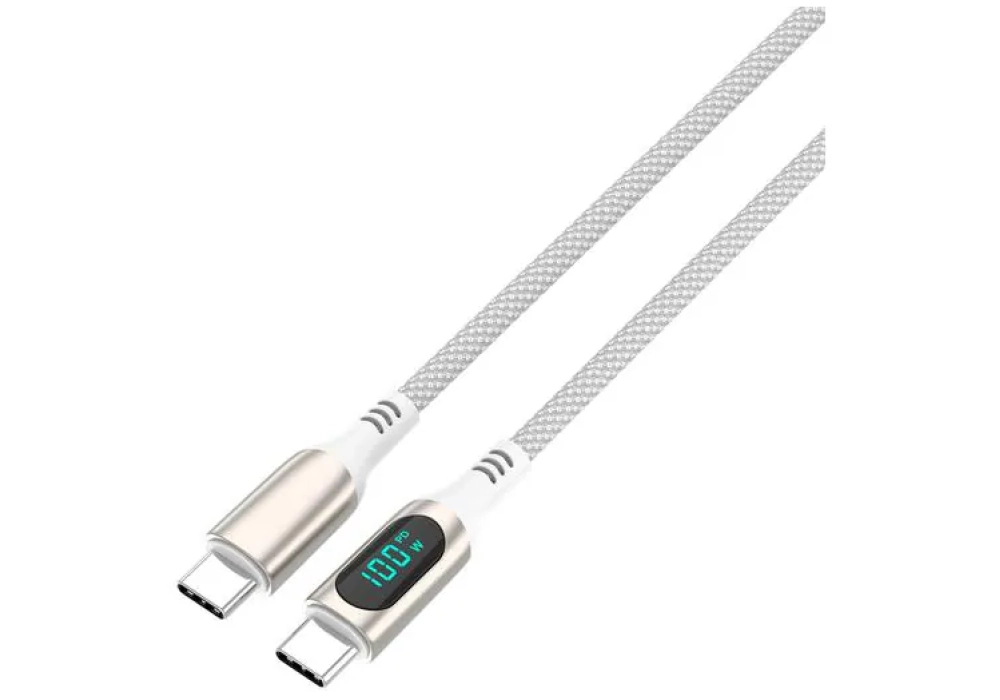 4smarts Câble USB 2.0 DigitCord jusqu'à 100W USB C - USB C 3 m