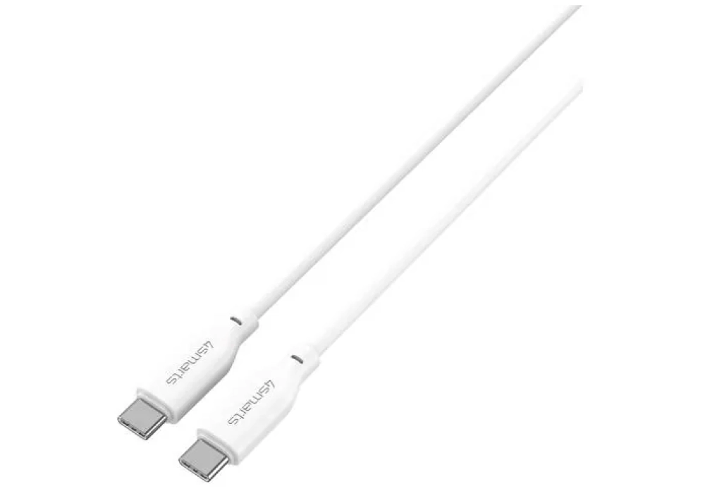 4smarts Câble USB 2.0 Silicone High Flex USB C - USB C 1.5 m Blanc