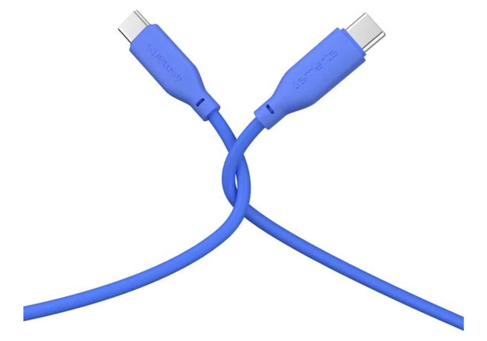 4smarts Câble USB 2.0 Silicone High Flex USB C - USB C 1.5 m Bleu