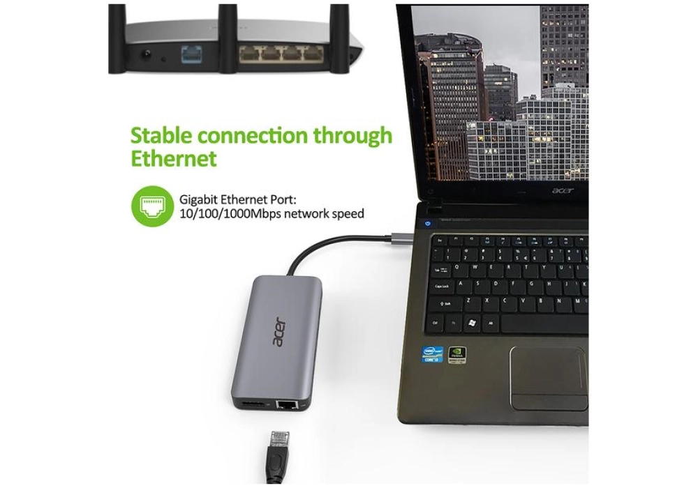 Acer Station d'accueil USB Type-C 12-in-1 Mini