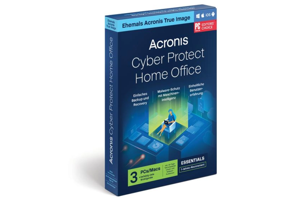 Acronis Cyber Protect Home Office Essentials - Boite - 1 an / 3 PC