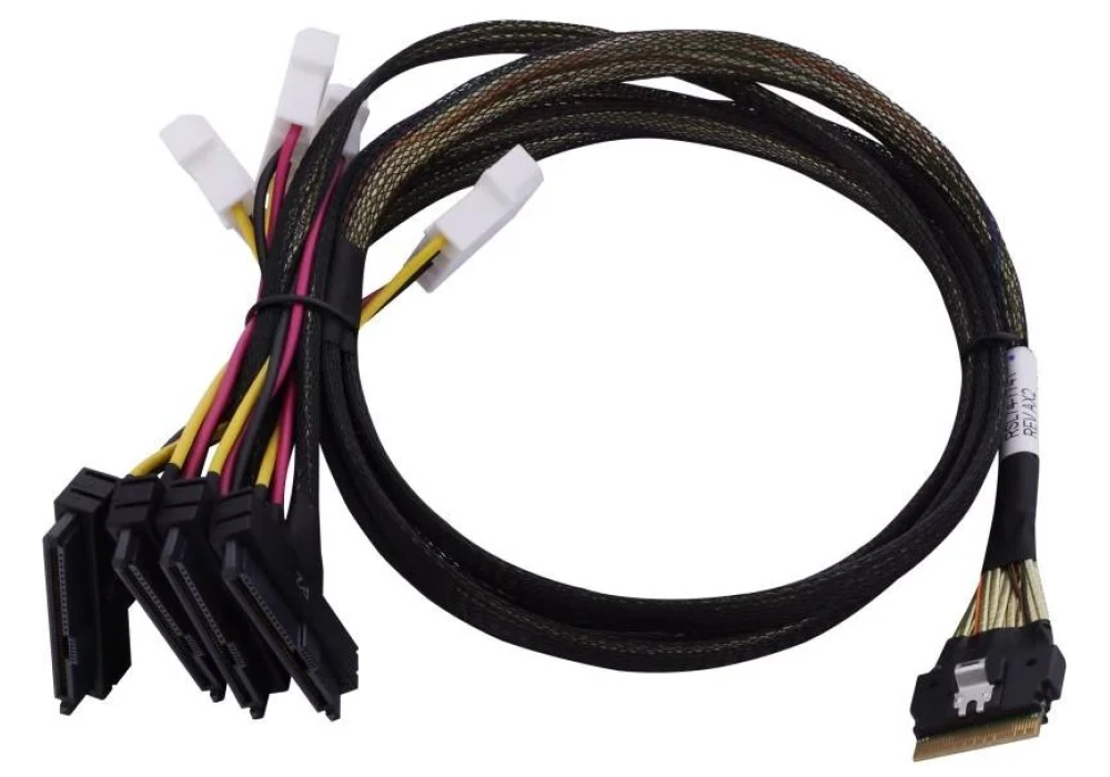 Adaptec Câble SFF-8654 - 2xSFF-8639 x2 U.2, 0.8M / U.2 SAS/SATA/NVME HDDs&SSDs