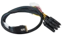 Adaptec Câble SFF-8654 - 8x SATA, 0.8M / 8x SATA HDDs