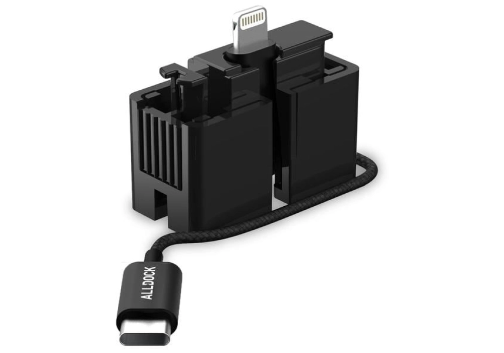 Alldock Adaptateur Clic USB-C vers Lightning mâle