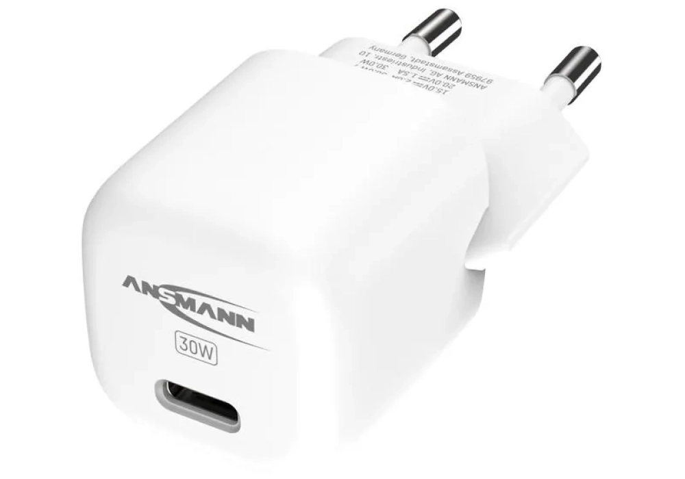 Ansmann Home Charger HC130PD mini, 30 W, blanc