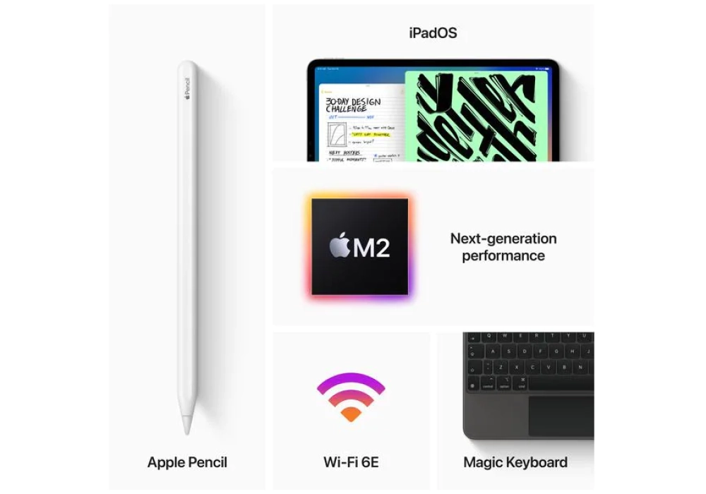 Apple iPad Pro 11" 2022 M2 Wifi 256 GB (Argenté)