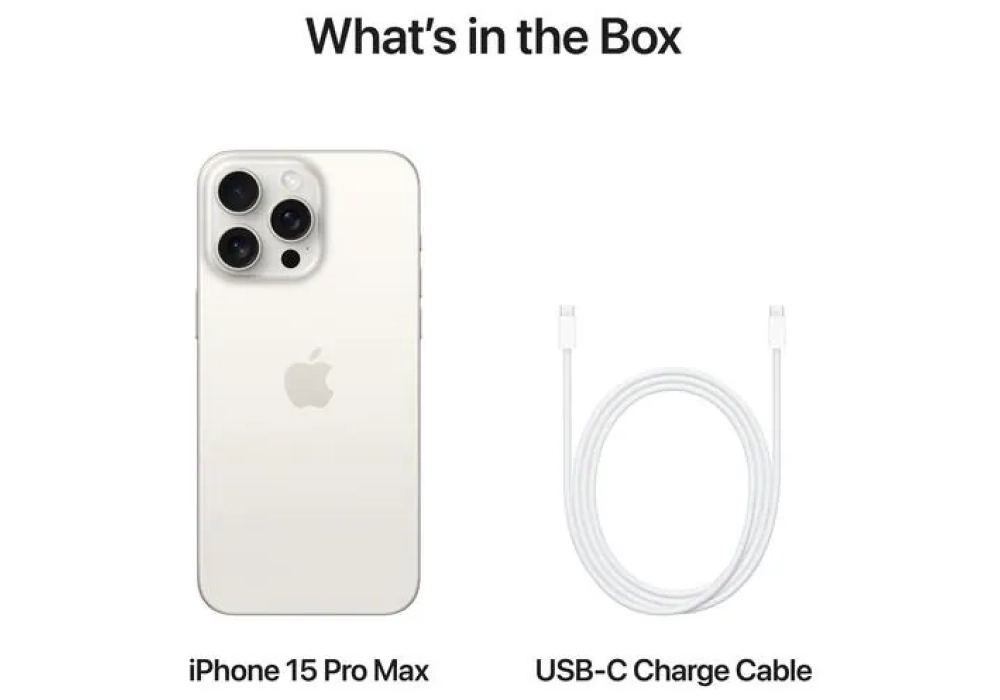 Apple iPhone 15 Pro Max 1000 GB Titane blanc