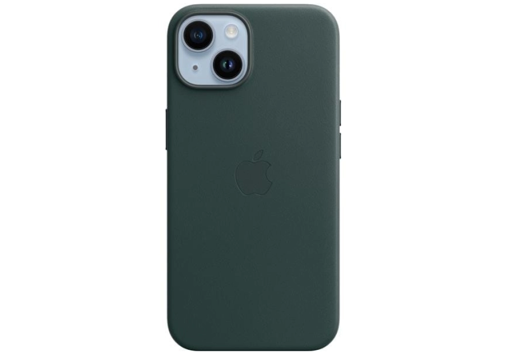 Apple Leather Case avec MagSafe iPhone 14 (Vert)