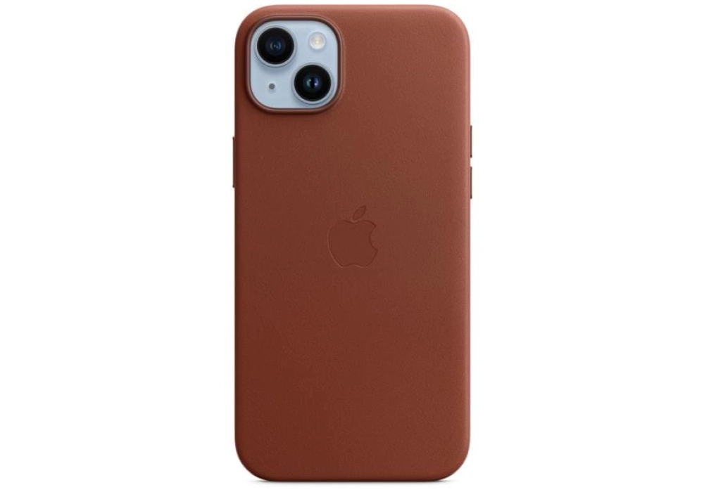 Apple Leather Case avec MagSafe iPhone 14 Plus (Brun)