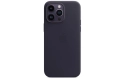 Apple Leather Case avec MagSafe iPhone 14 Pro Max (Bleu)