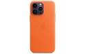 Apple Leather Case avec MagSafe iPhone 14 Pro Max (Orange)