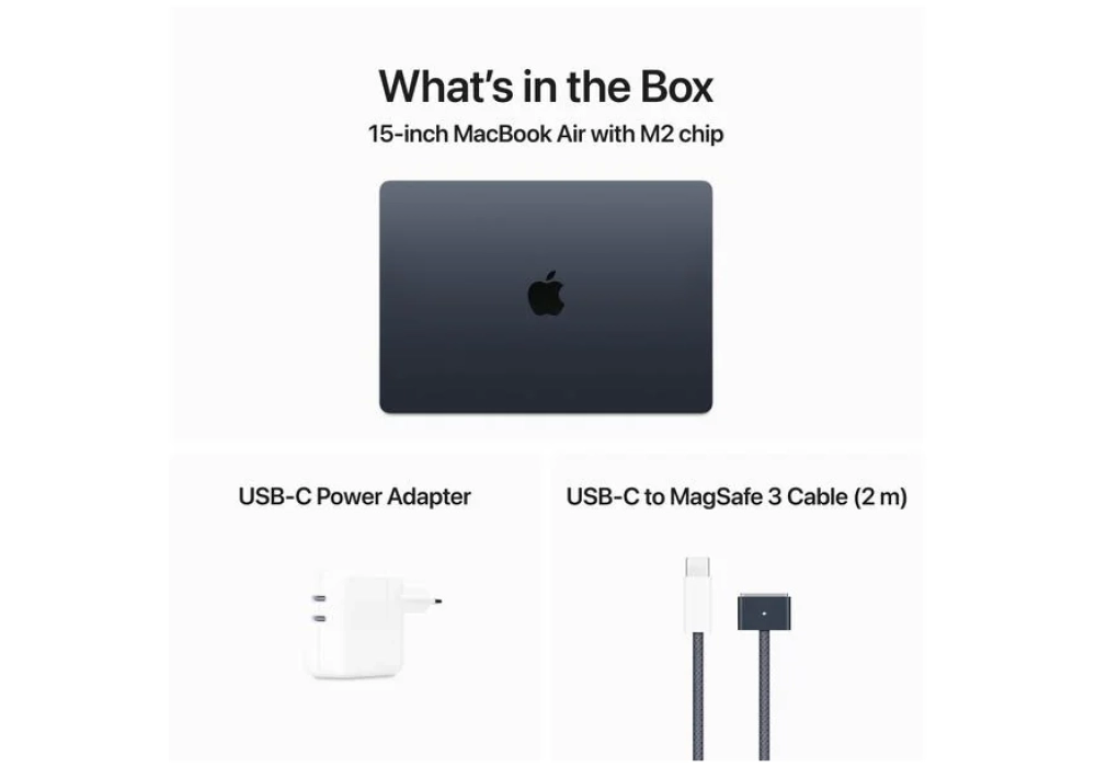 Apple MacBook Air 15" 2023 M2 10C GPU / 256 Go / 8 Go Minuit
