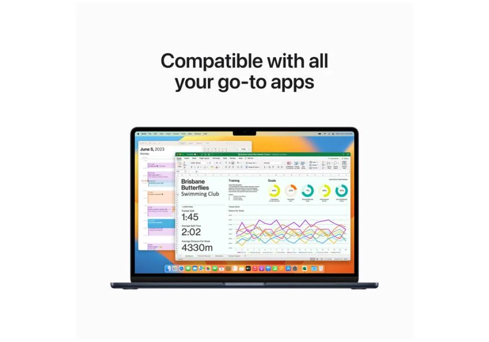 Apple MacBook Air 15" 2023 M2 10C GPU / 256 Go / 8 Go Minuit
