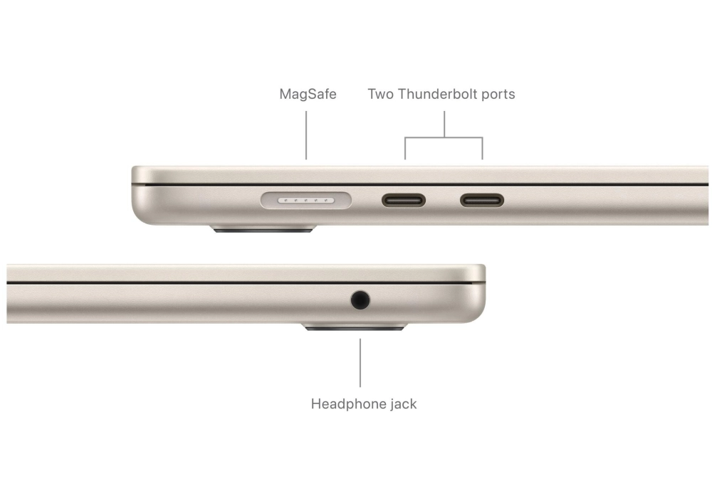 Apple MacBook Air 15" 2024 M3 10C GPU / 256 GB / 8 GB Lumière stellaire