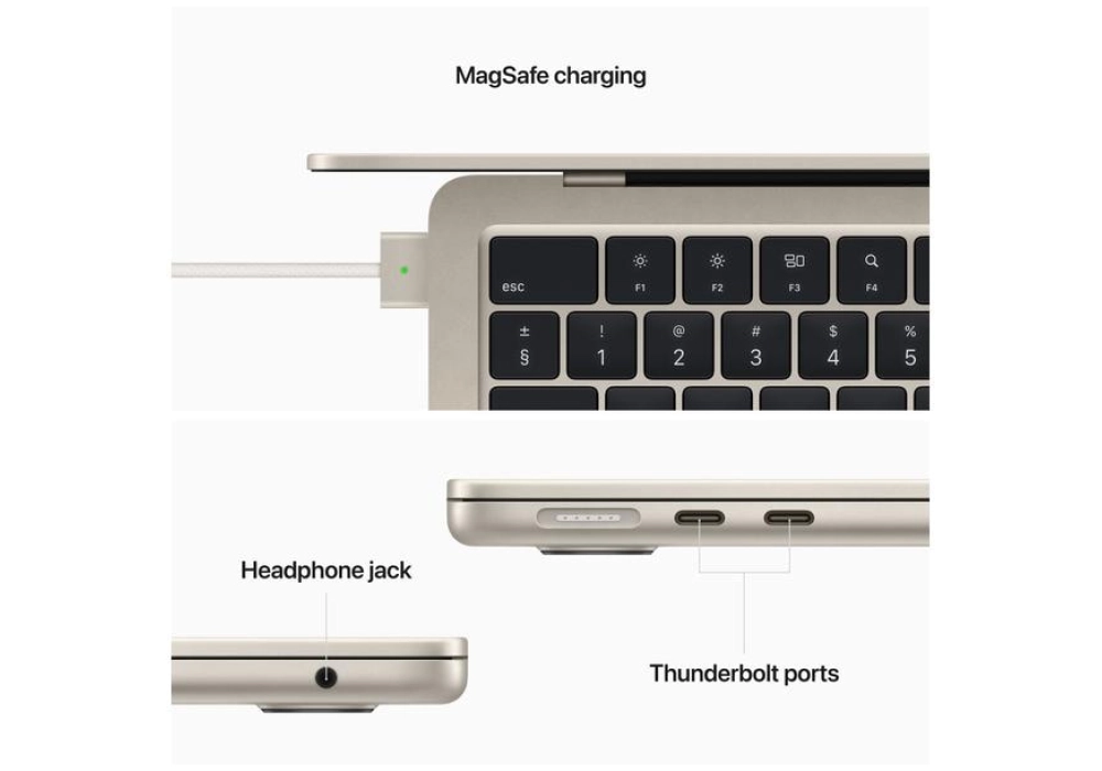 Apple MacBook Air 2022 M2 8C GPU / 256 Go / 8 Go Lumière stellaire
