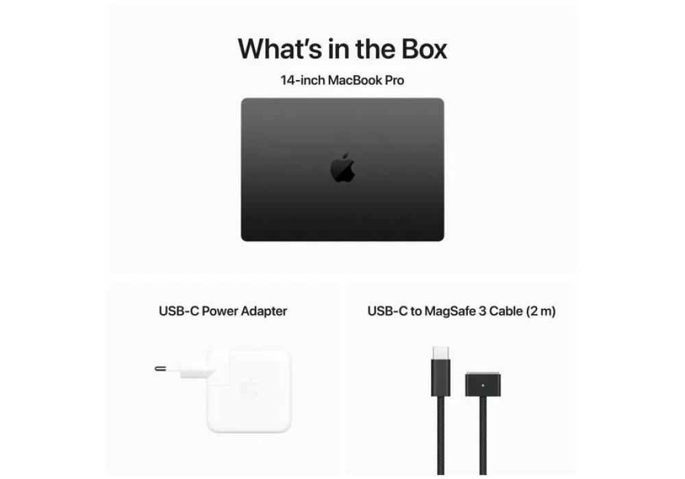 Apple MacBook Pro 14" M3 Max 2023 14C CPU/30C GPU/1 TB/36 GB Noir sidéral