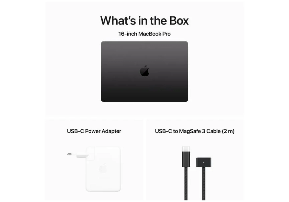 Apple MacBook Pro 16" M3 Max 2023 14C CPU/30C GPU/1 TB/36 GB Noir sidéral