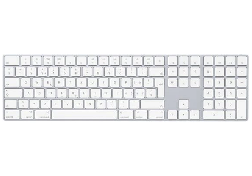 Apple Magic Keyboard with Numeric Keypad - Silver (CH Layout)