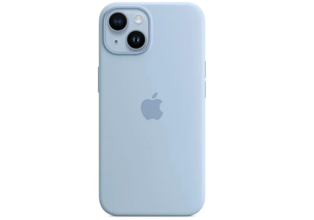 Apple Silicone Case avec MagSafe iPhone 14 (Bleu clair)