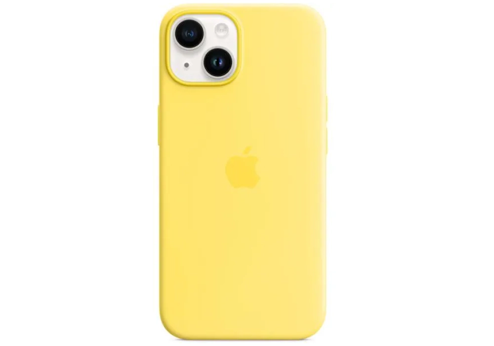 Apple Silicone Case avec MagSafe iPhone 14 (Jaune)