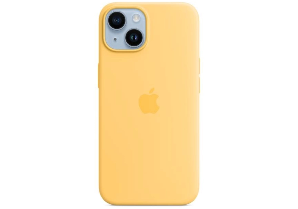 Apple Silicone Case avec MagSafe iPhone 14 (Orange)