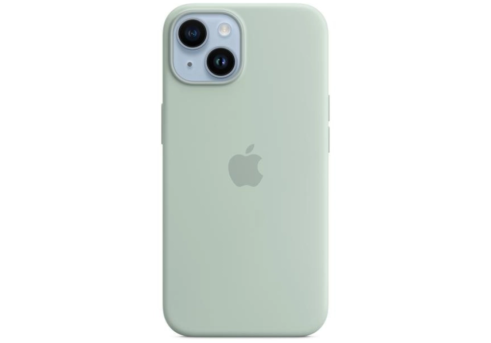 Apple Silicone Case avec MagSafe iPhone 14 (Vert)
