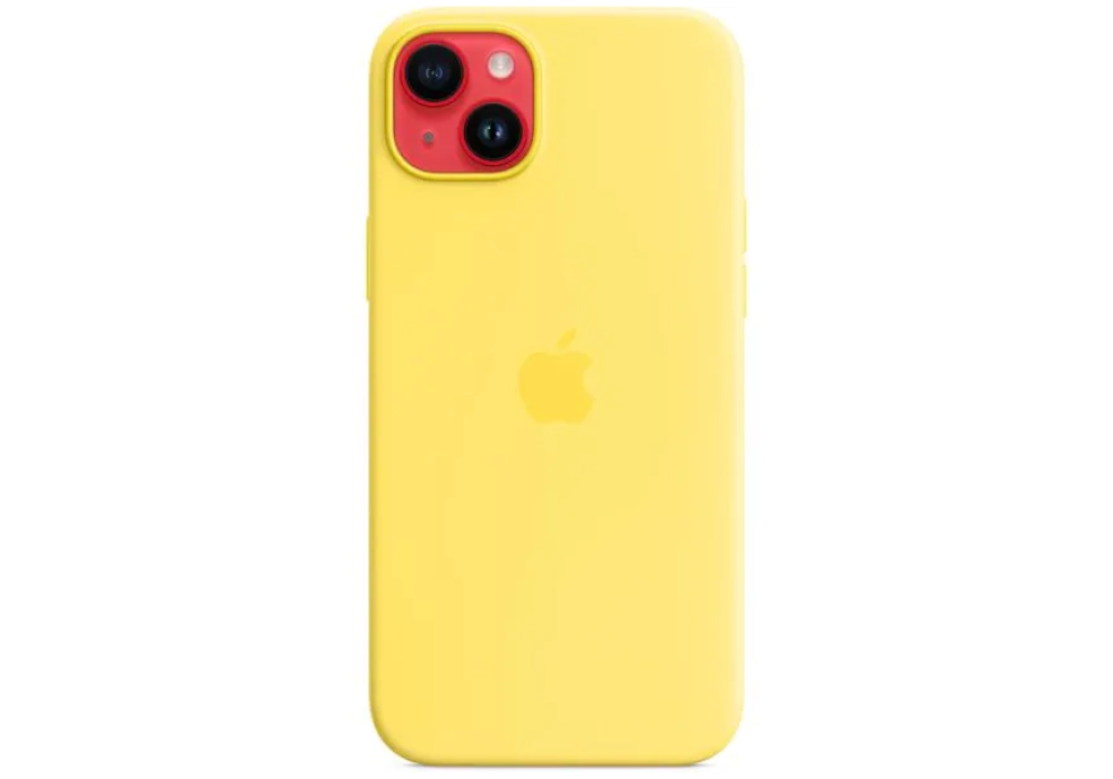 Apple Silicone Case avec MagSafe iPhone 14 Plus (Jaune)