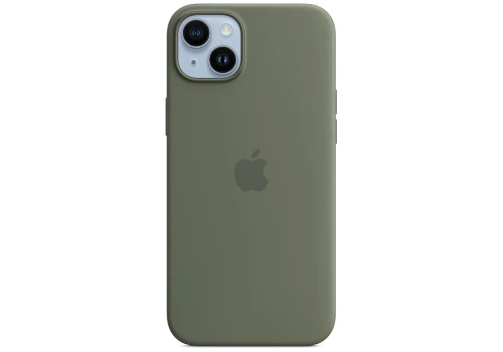 Apple Silicone Case avec MagSafe iPhone 14 Plus (Olive)