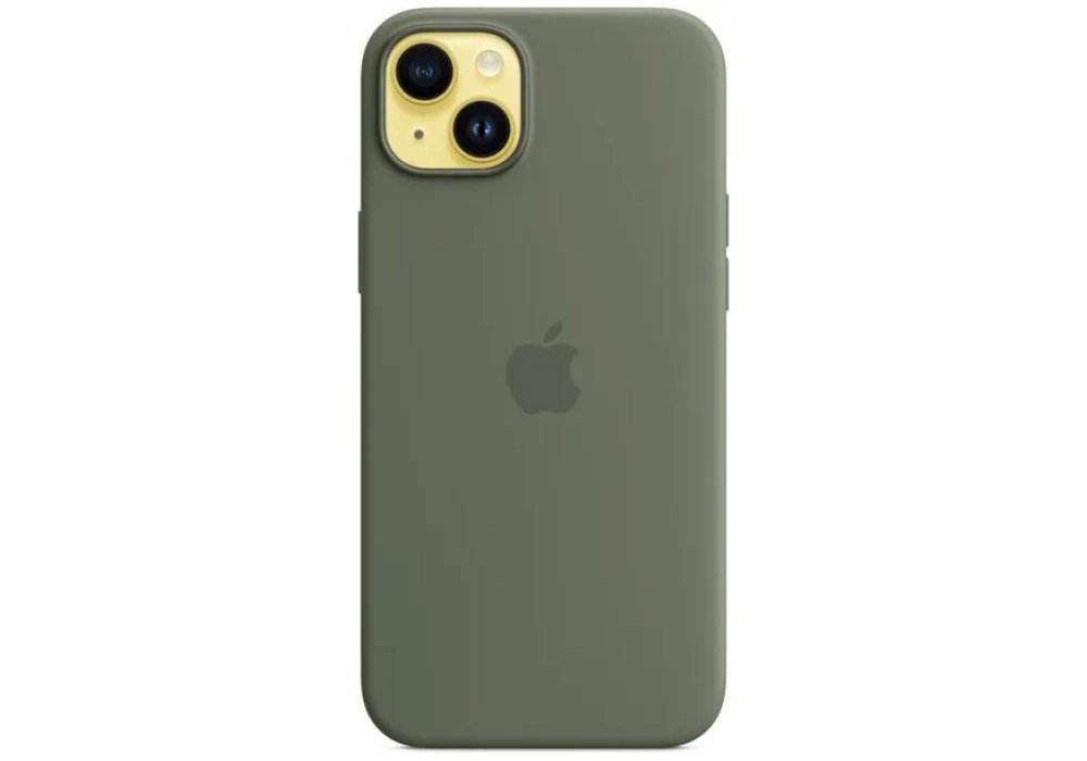 Apple Silicone Case avec MagSafe iPhone 14 Plus (Olive)