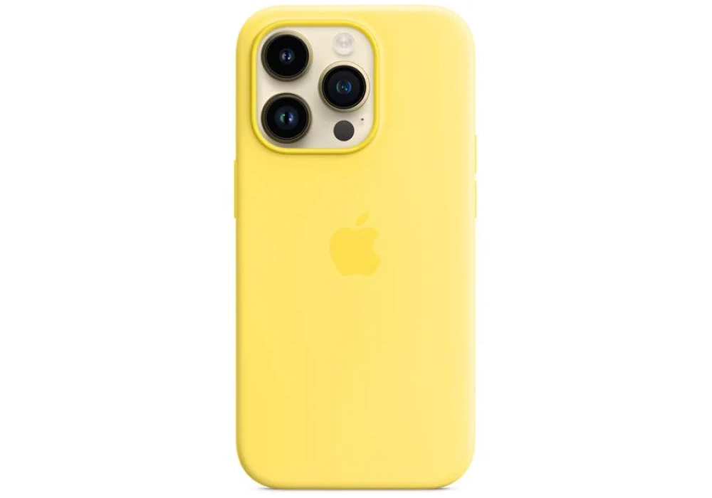 Apple Silicone Case avec MagSafe iPhone 14 Pro (Jaune)