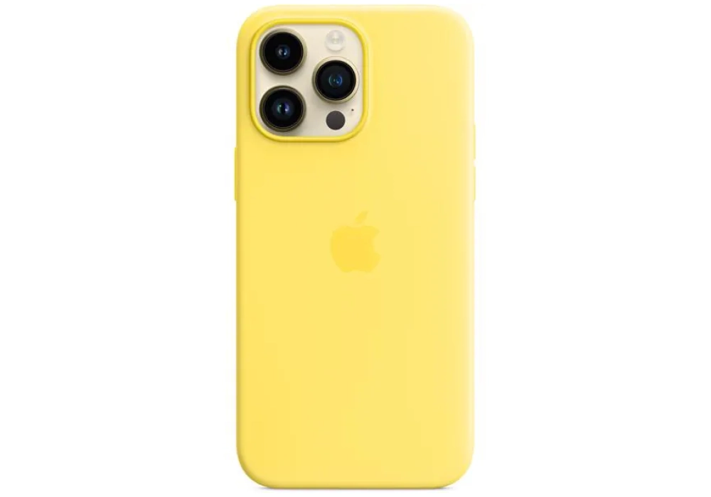 Apple Silicone Case avec MagSafe iPhone 14 Pro Max (Jaune)
