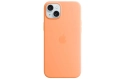 Apple Silicone Case avec MagSafe iPhone 15 Plus Orange Sorbet