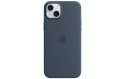 Apple Silicone Case avec MagSafe iPhone 15 Plus Storm Blue
