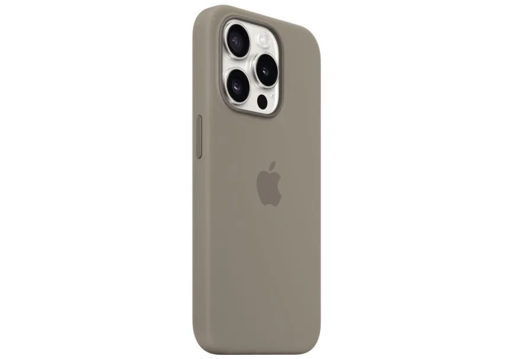 Apple Silicone Case avec MagSafe iPhone 15 Pro Clay