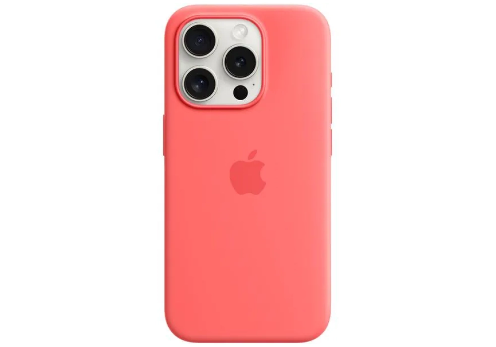 Apple Silicone Case avec MagSafe iPhone 15 Pro Guava