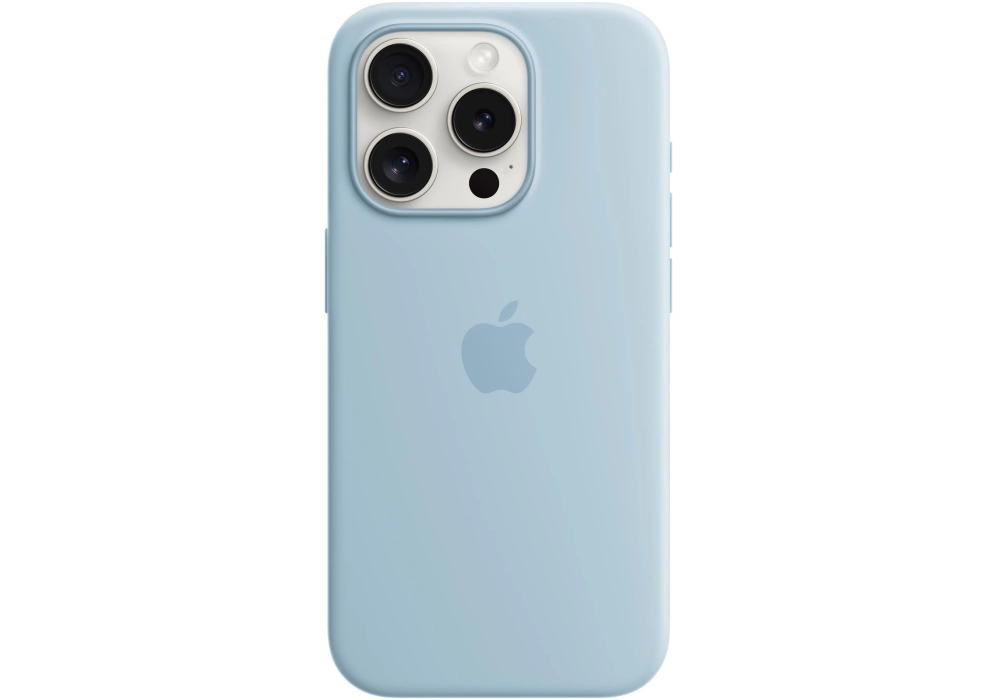Apple Silicone Case avec MagSafe iPhone 15 Pro Light Blue