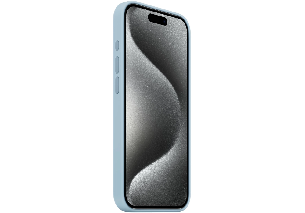 Apple Silicone Case avec MagSafe iPhone 15 Pro Light Blue