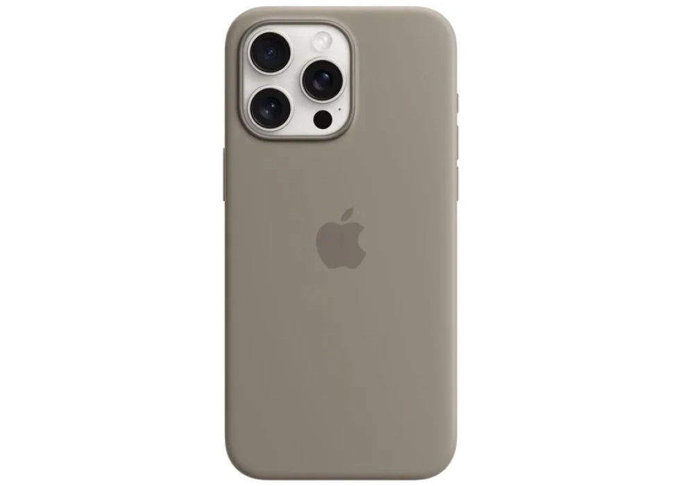 Apple Silicone Case avec MagSafe iPhone 15 Pro Max Brun