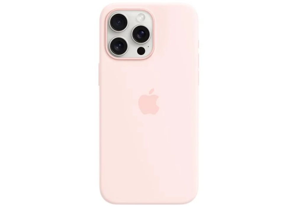 Apple Silicone Case avec MagSafe iPhone 15 Pro Max Light Pink