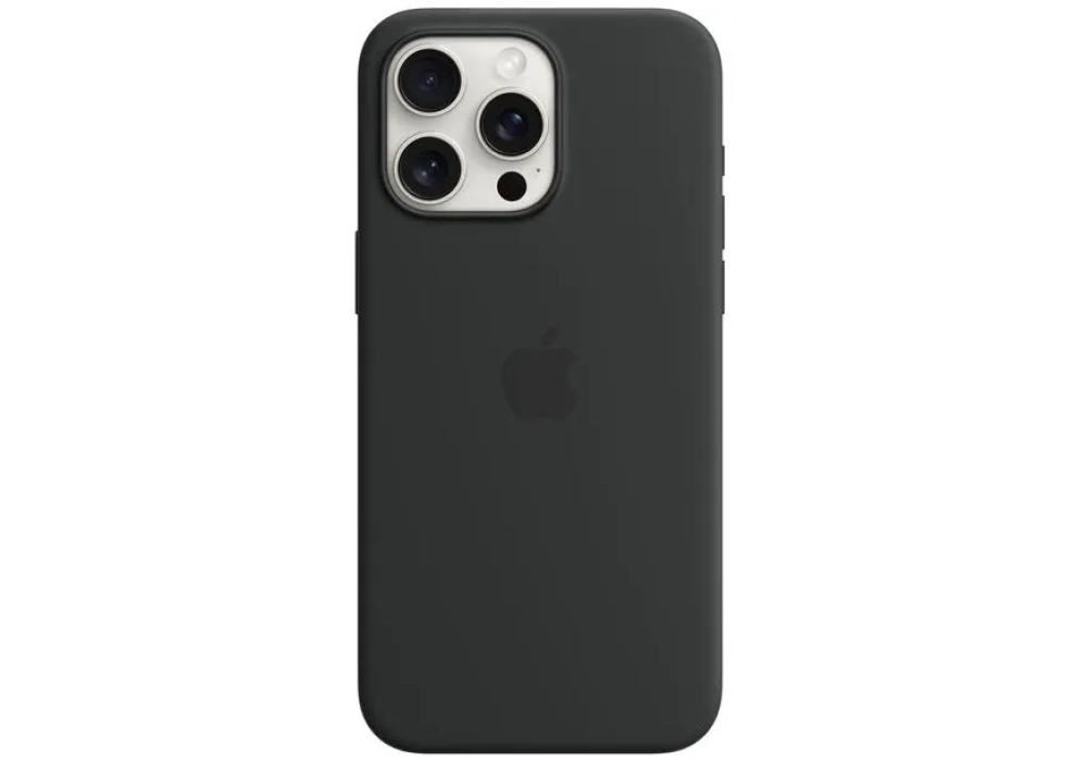 Apple Silicone Case avec MagSafe iPhone 15 Pro Max Noir