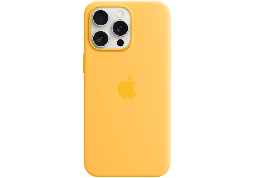 Apple Silicone Case avec MagSafe iPhone 15 Pro Max Sunshine