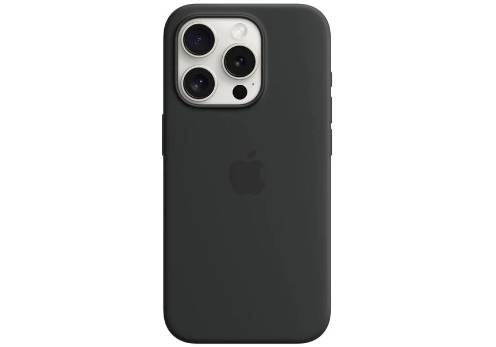 Apple Silicone Case avec MagSafe iPhone 15 Pro Noir